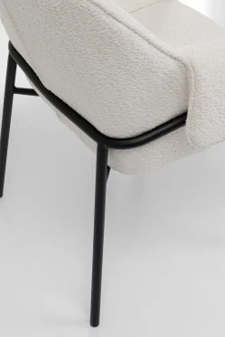 Discount KARE Design Krzesło z podłokietnikami Bess 70x85 cm kremowe - KARE