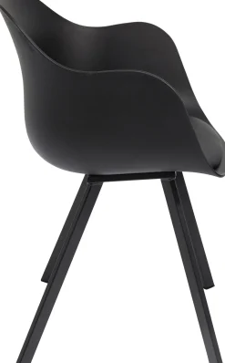 Online KARE Design Krzesło z podłokietnikami Brentwood 58x78 cm czarne ekoskóra - KARE