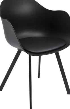 Online KARE Design Krzesło z podłokietnikami Brentwood 58x78 cm czarne ekoskóra - KARE
