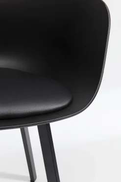 Online KARE Design Krzesło z podłokietnikami Brentwood 58x78 cm czarne ekoskóra - KARE