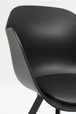 Online KARE Design Krzesło z podłokietnikami Brentwood 58x78 cm czarne ekoskóra - KARE