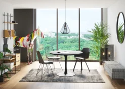 Online KARE Design Krzesło z podłokietnikami Brentwood 58x78 cm czarne ekoskóra - KARE