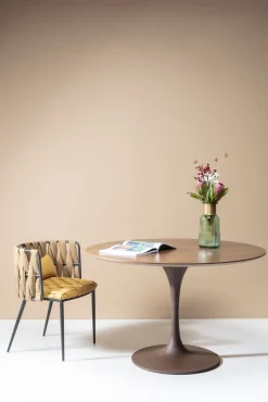 Fashion KARE Design Krzesło z podłokietnikami Cheerio 55x75 cm żółte - KARE