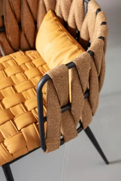 Fashion KARE Design Krzesło z podłokietnikami Cheerio 55x75 cm żółte - KARE