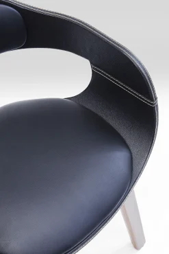 Online KARE Design Krzesło z podłokietnikami Costa 52x71 cm czarne ekoskóra - KARE