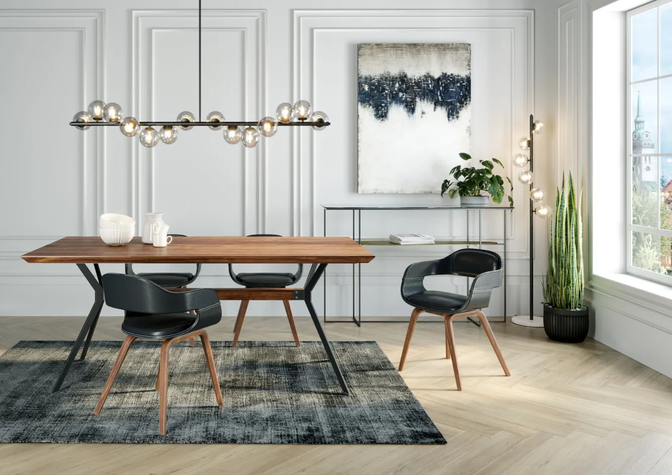 Online KARE Design Krzesło z podłokietnikami Costa 52x71 cm czarne ekoskóra - KARE