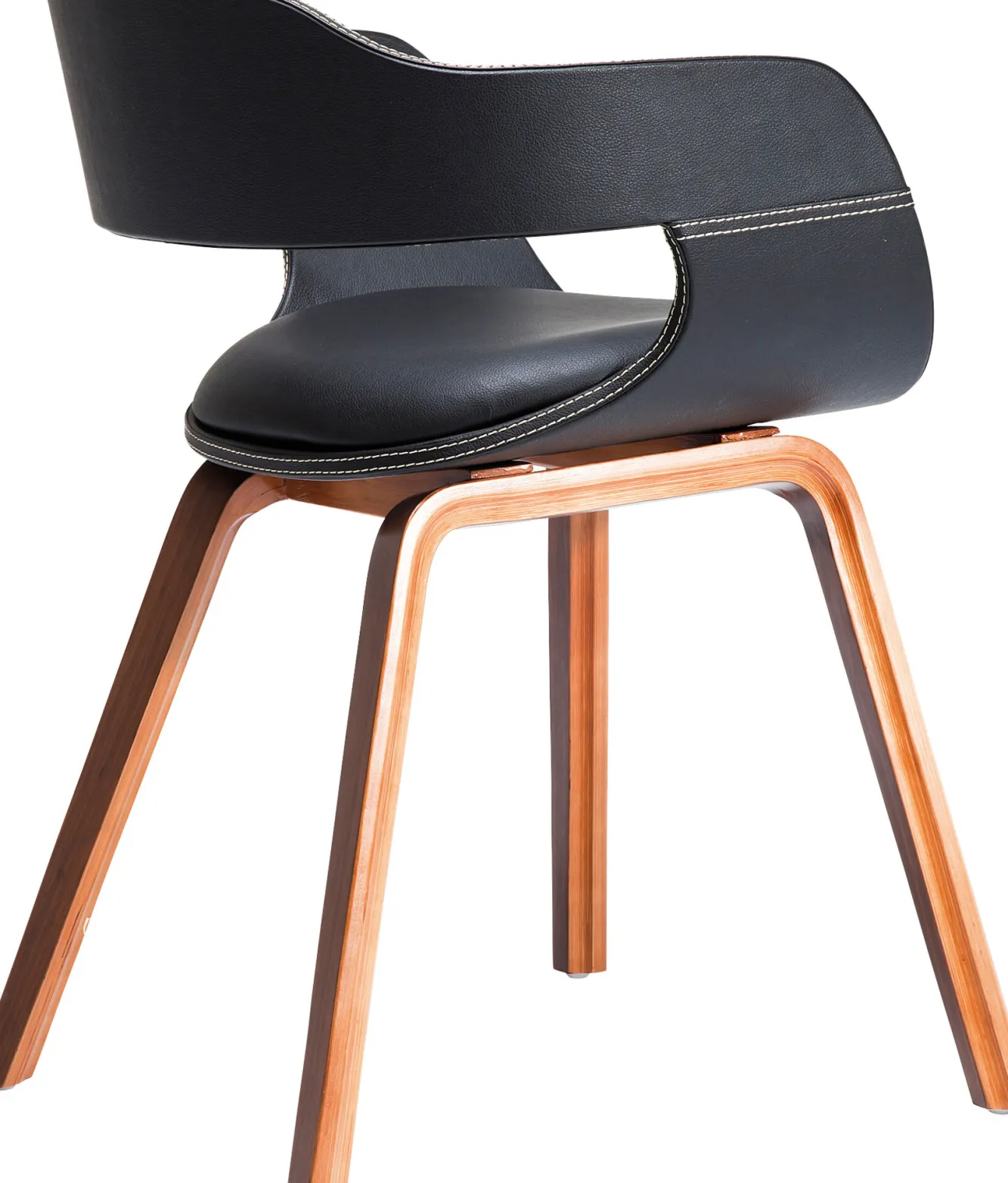 Online KARE Design Krzesło z podłokietnikami Costa 52x71 cm czarne ekoskóra - KARE