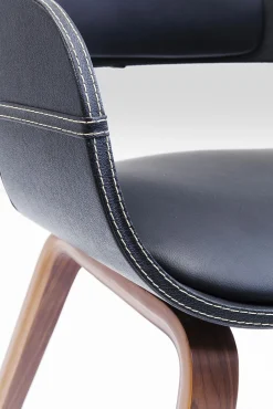 Online KARE Design Krzesło z podłokietnikami Costa 52x71 cm czarne ekoskóra - KARE