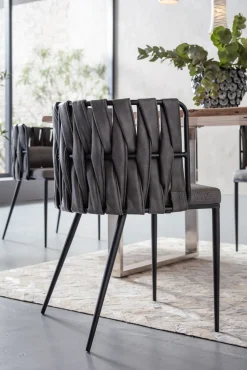 Clearance KARE Design Krzesło z podłokietnikami Cheerio 55x75 cm szare - KARE