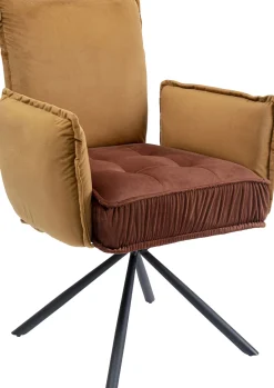 Online KARE Design Krzesło z podłokietnikami Chelsea 65x90 cm brązowe - KARE