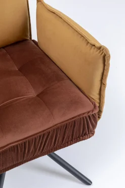 Online KARE Design Krzesło z podłokietnikami Chelsea 65x90 cm brązowe - KARE