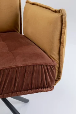 Online KARE Design Krzesło z podłokietnikami Chelsea 65x90 cm brązowe - KARE