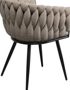 Discount KARE Design Krzesło z podłokietnikami Dean beżowe - KARE