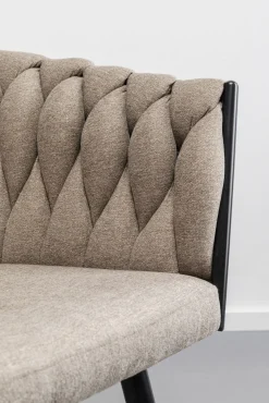 Discount KARE Design Krzesło z podłokietnikami Dean beżowe - KARE