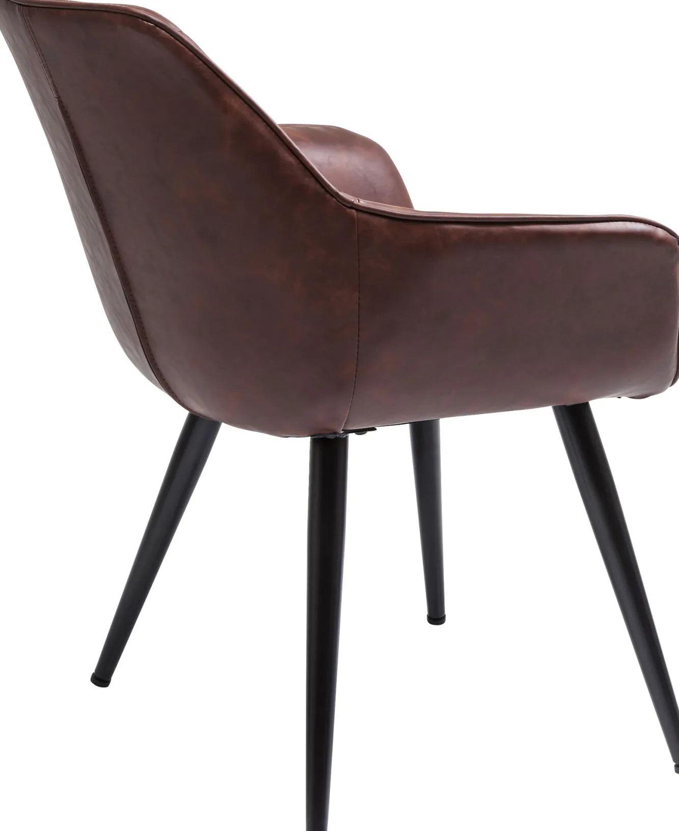 Clearance KARE Design Krzesło z podłokietnikami Harry 60x84 cm brązowe ekoskóra - KARE