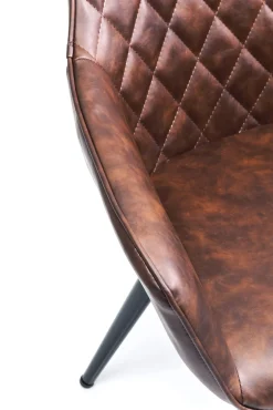Clearance KARE Design Krzesło z podłokietnikami Harry 60x84 cm brązowe ekoskóra - KARE