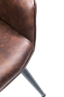 Clearance KARE Design Krzesło z podłokietnikami Harry 60x84 cm brązowe ekoskóra - KARE