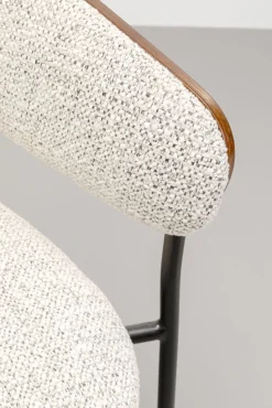 Online KARE Design Krzesło z podłokietnikami jasnoszare z brązowym oparciem 62x77 cm - KARE