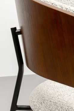 Online KARE Design Krzesło z podłokietnikami jasnoszare z brązowym oparciem 62x77 cm - KARE