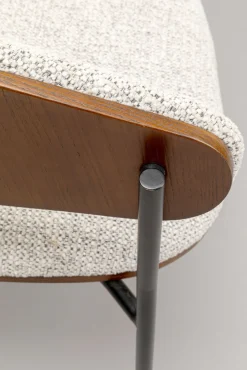 Online KARE Design Krzesło z podłokietnikami jasnoszare z brązowym oparciem 62x77 cm - KARE