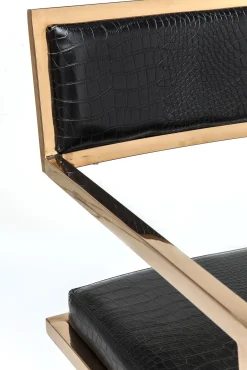 Clearance KARE Design Krzesło z podłokietnikami Jazz 49x81 cm czarno-miedziane - KARE