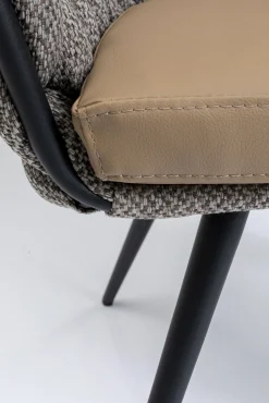 Outlet KARE Design Krzesło z podłokietnikami Knot 68x79 cm brązowe - KARE