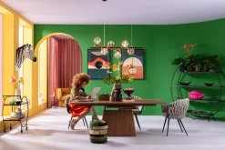 Outlet KARE Design Krzesło z podłokietnikami Knot 68x79 cm brązowe - KARE