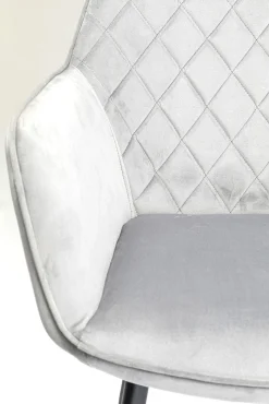 Fashion KARE Design Krzesło z podłokietnikami Kayla 59x89 cm szare - KARE