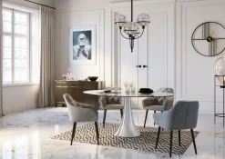 Best KARE Design Krzesło z podłokietnikami Kira 58x82 cm szare - KARE