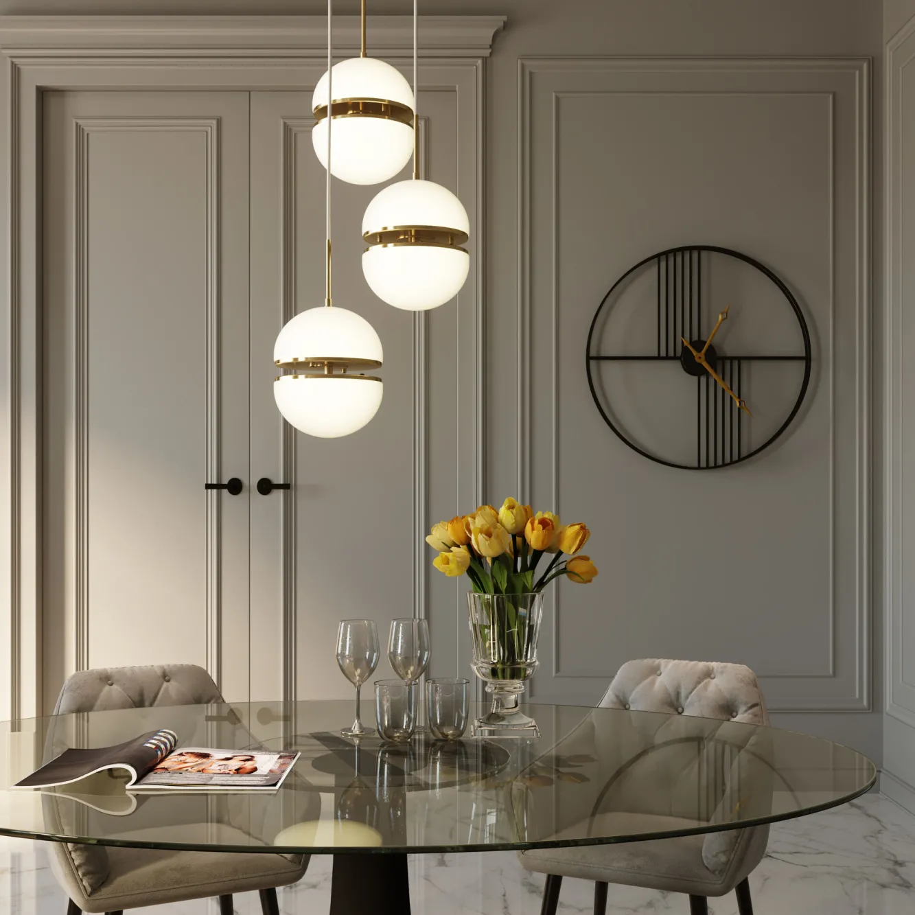 Best KARE Design Krzesło z podłokietnikami Kira 58x82 cm szare - KARE