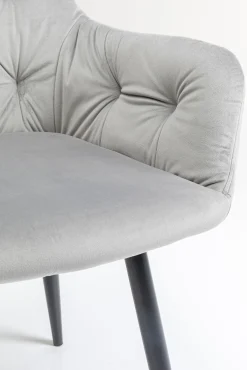 Best KARE Design Krzesło z podłokietnikami Kira 58x82 cm szare - KARE