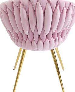 New KARE Design Krzesło z podłokietnikami Knot 81x62 cm jasnoróżowe - KARE