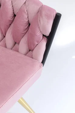 New KARE Design Krzesło z podłokietnikami Knot 81x62 cm jasnoróżowe - KARE