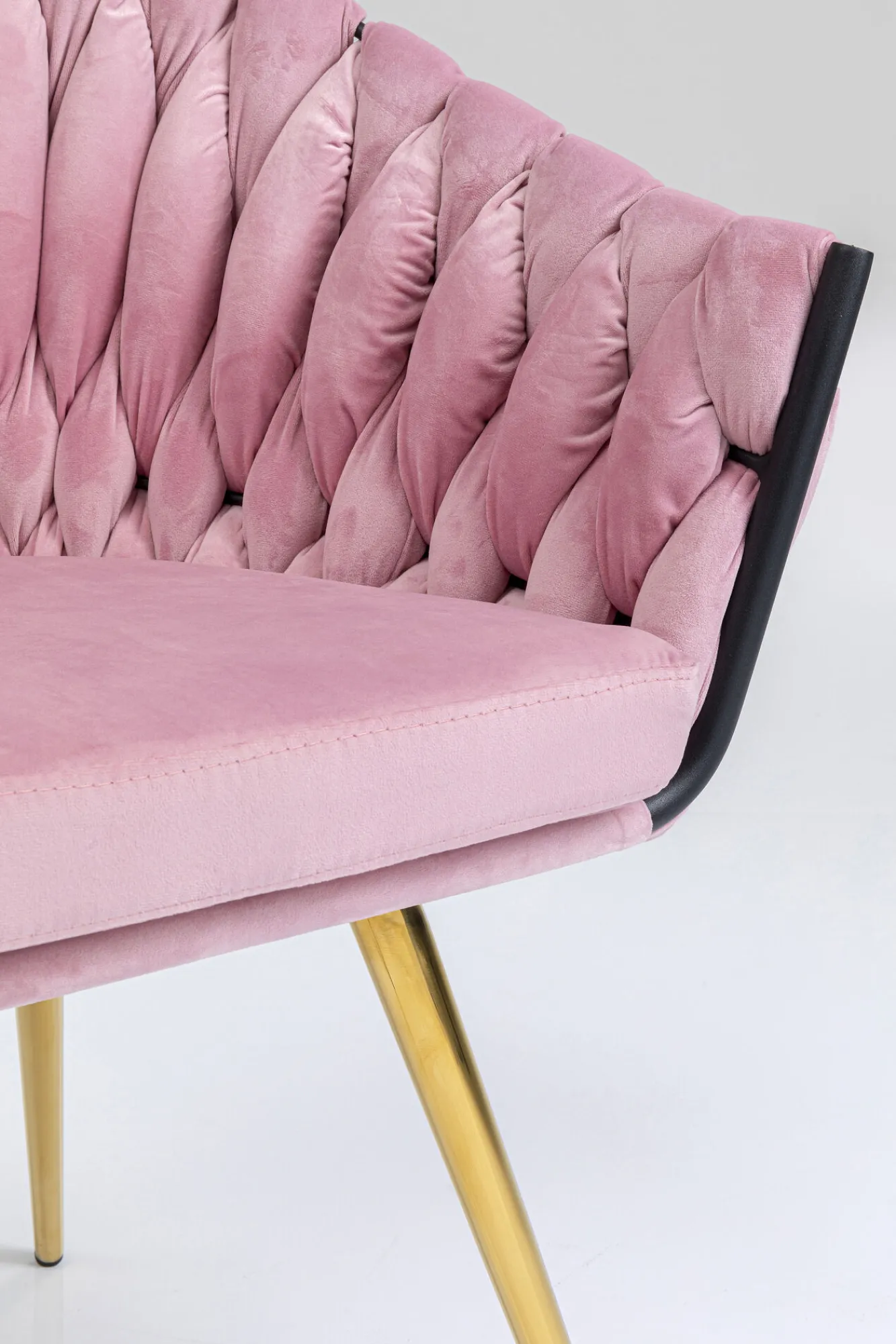 New KARE Design Krzesło z podłokietnikami Knot 81x62 cm jasnoróżowe - KARE