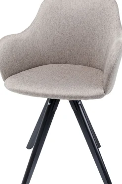 Fashion KARE Design Krzesło z podłokietnikami Lady Loco 62x83 cm taupe - KARE