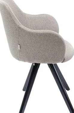 Fashion KARE Design Krzesło z podłokietnikami Lady Loco 62x83 cm taupe - KARE