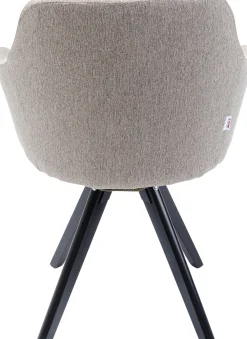 Fashion KARE Design Krzesło z podłokietnikami Lady Loco 62x83 cm taupe - KARE