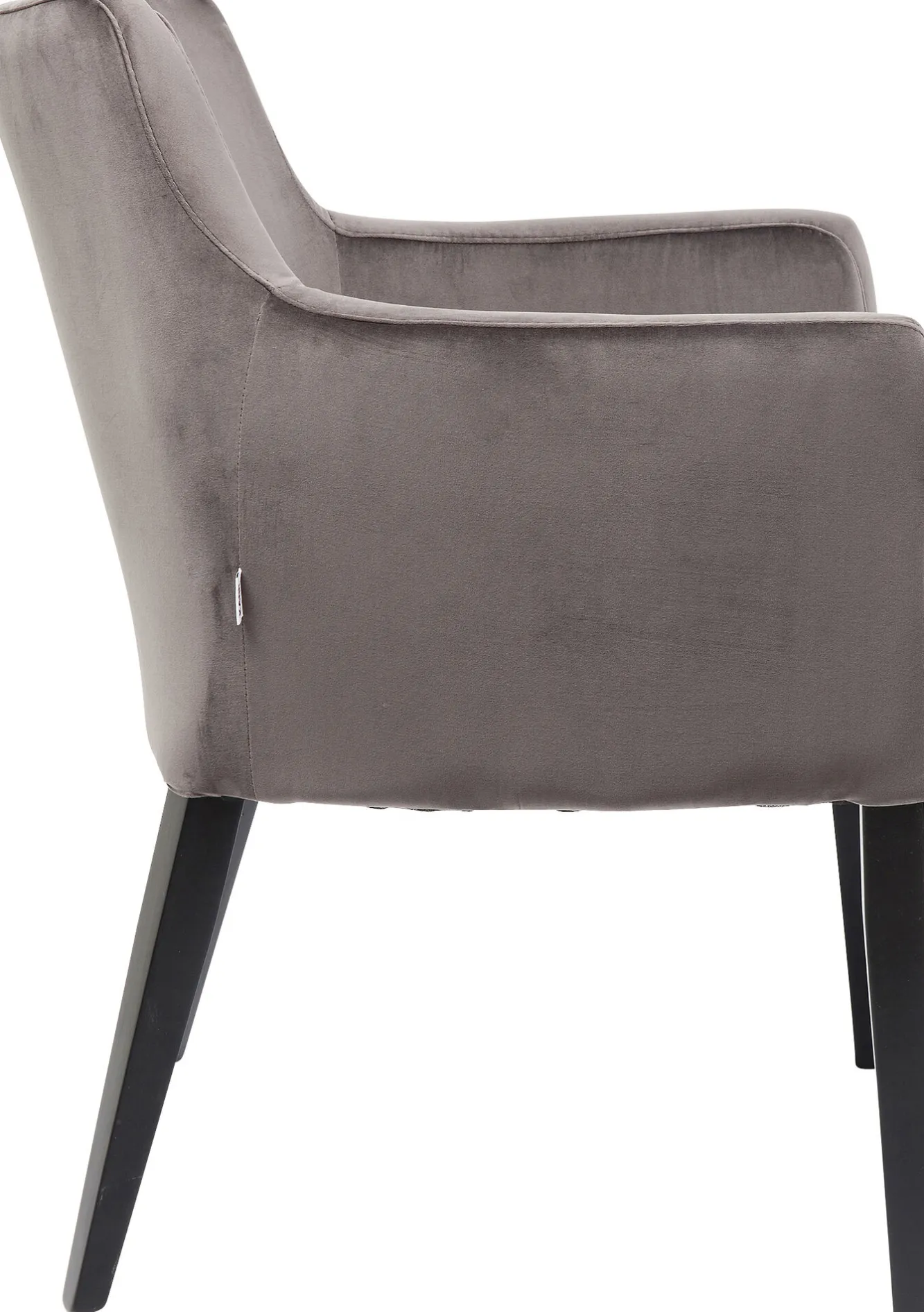 Clearance KARE Design Krzesło z podłokietnikami Mode Velvet 60x87 cm szare - KARE