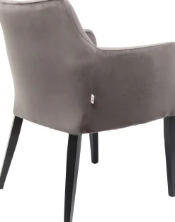 Clearance KARE Design Krzesło z podłokietnikami Mode Velvet 60x87 cm szare - KARE