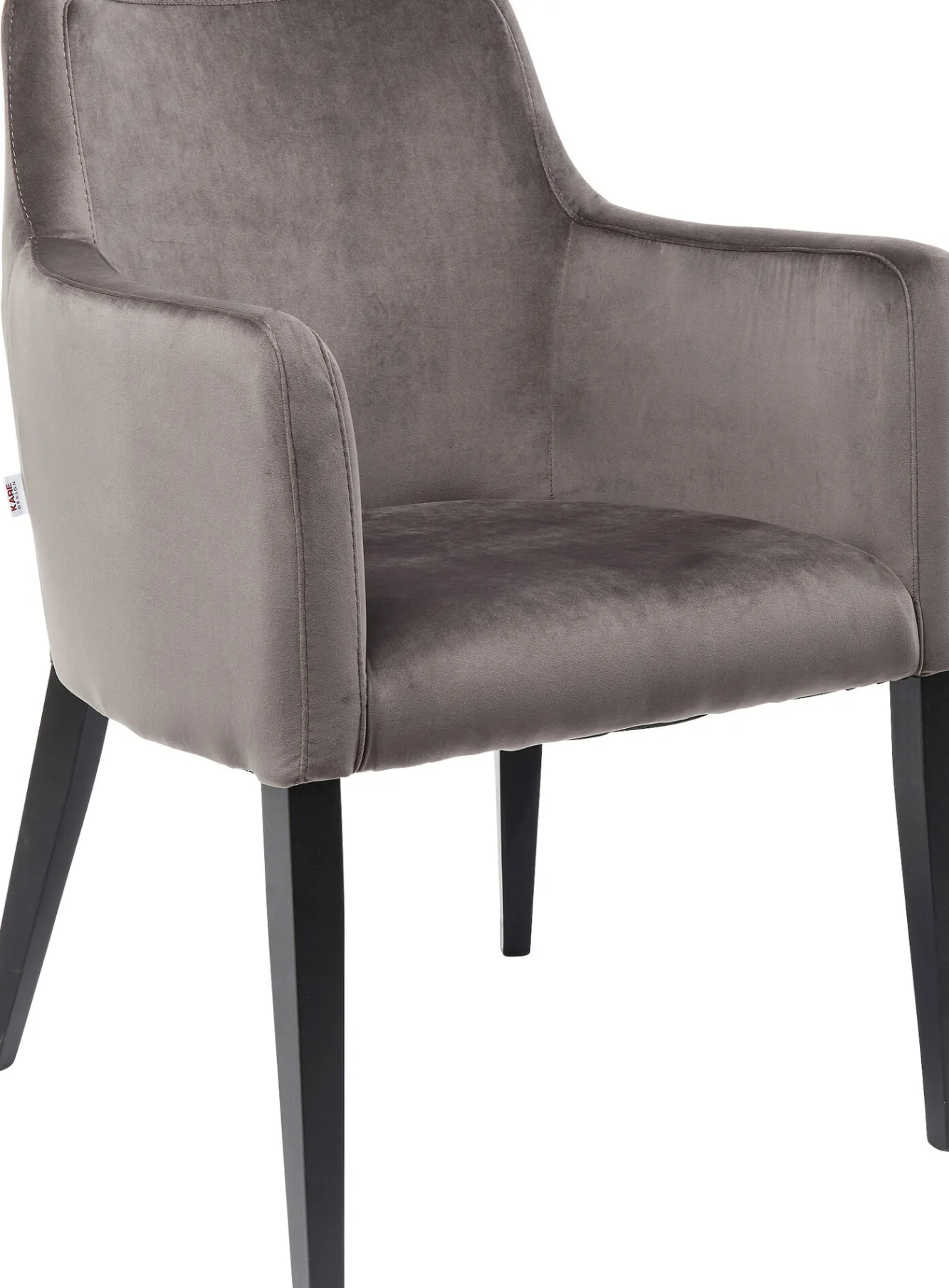 Clearance KARE Design Krzesło z podłokietnikami Mode Velvet 60x87 cm szare - KARE