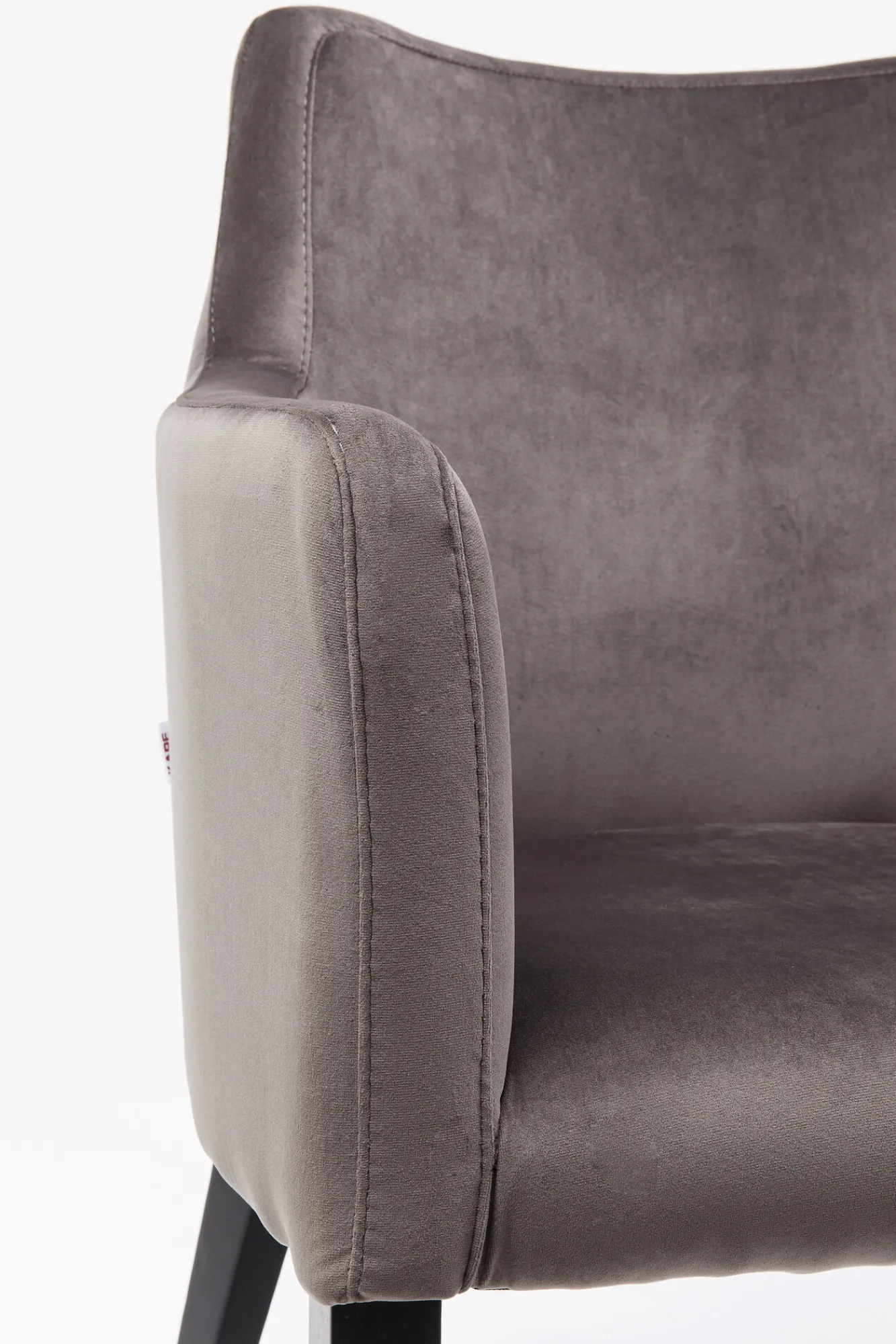 Clearance KARE Design Krzesło z podłokietnikami Mode Velvet 60x87 cm szare - KARE