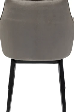 Online KARE Design Krzesło z podłokietnikami Modino Velvet 55x82 cm szare - KARE