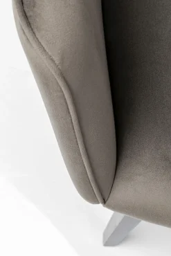 Online KARE Design Krzesło z podłokietnikami Modino Velvet 55x82 cm szare - KARE