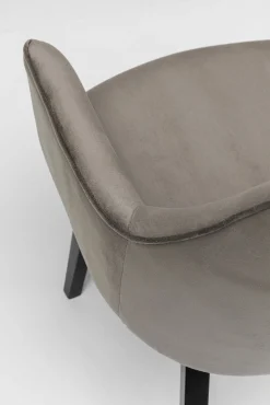 Online KARE Design Krzesło z podłokietnikami Modino Velvet 55x82 cm szare - KARE