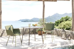 Fashion KARE Design Krzesło z podłokietnikami Madeira zielone - KARE