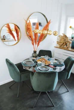 Best KARE Design Krzesło z podłokietnikami Mila 60x89 cm zielone - KARE