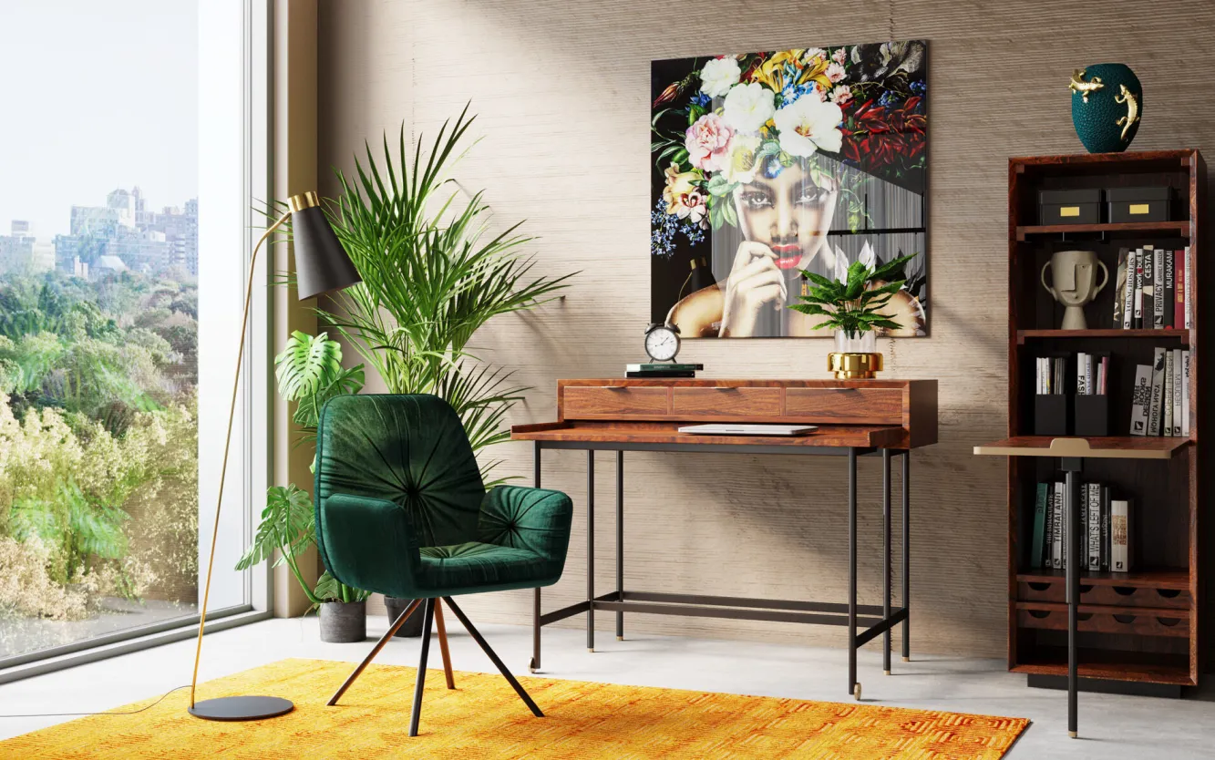 Best KARE Design Krzesło z podłokietnikami Mila 60x89 cm zielone - KARE