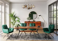 Best KARE Design Krzesło z podłokietnikami Mila 60x89 cm zielone - KARE