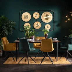 Discount KARE Design Krzesło z podłokietnikami Mila 60x89 cm żółte - KARE