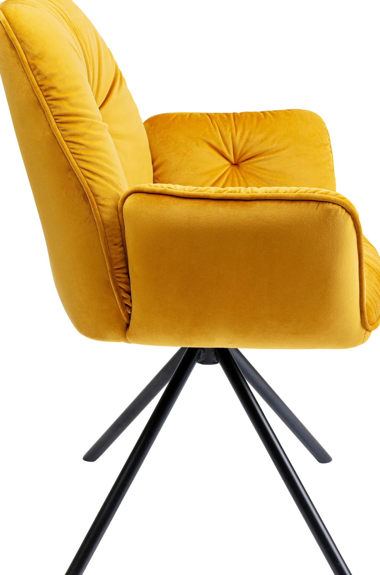 Discount KARE Design Krzesło z podłokietnikami Mila 60x89 cm żółte - KARE